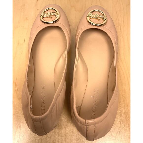 Coach Women's Bailey Smooth Leather Slip On Ballet Flats in Beechwood Size 38.5 - Picture 10 of 11